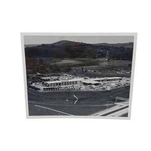 Vintage 1960s Ford Dealership Photo Skyview Trucks Cars East Tennessee Motor Co